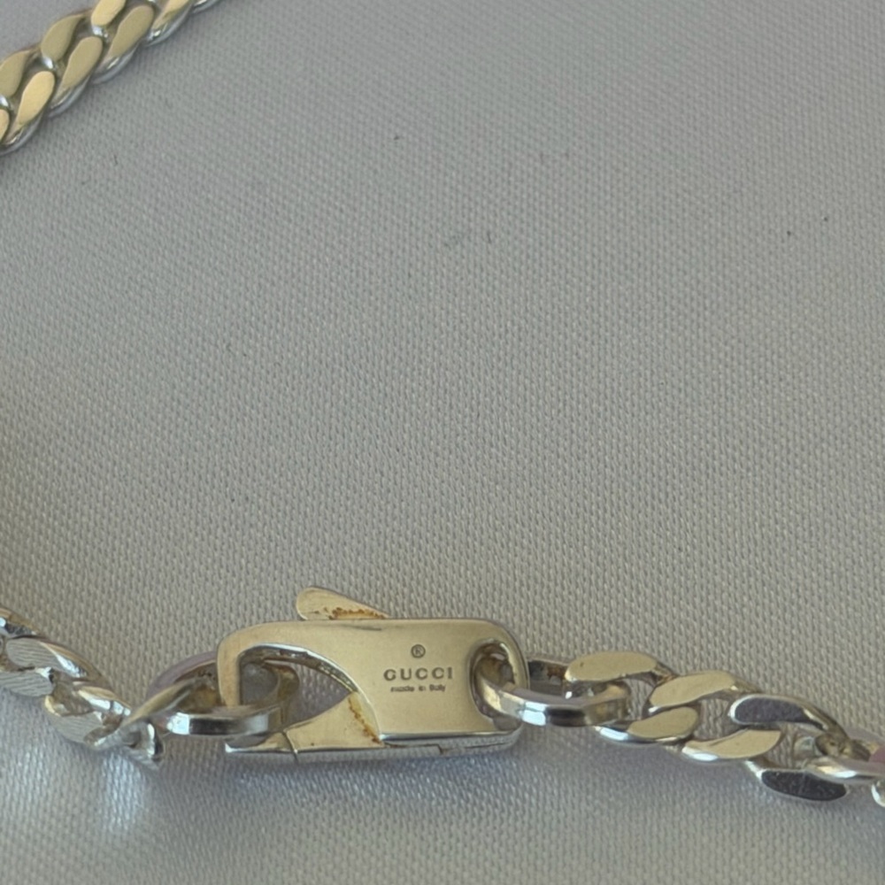 Gucci Cutout G Ring Silver Necklace - With Box - Picture 5 of 10